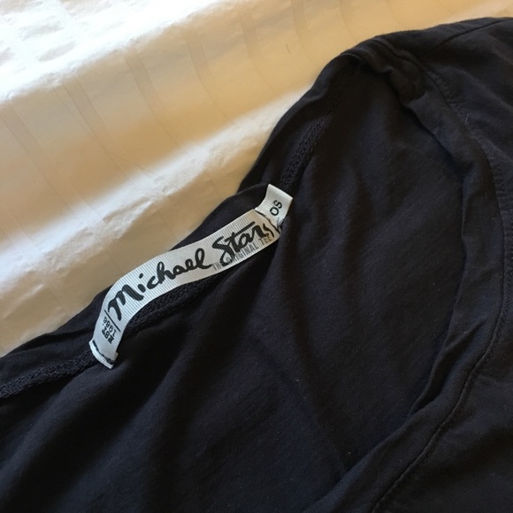 Michael Stars Grey Black T-shirt sz M - Picture 1 of 2